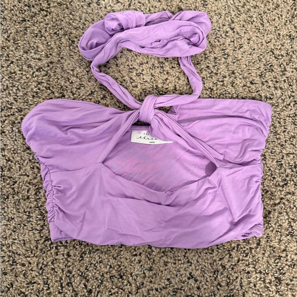 American Threads size medium, cutout crop top halter